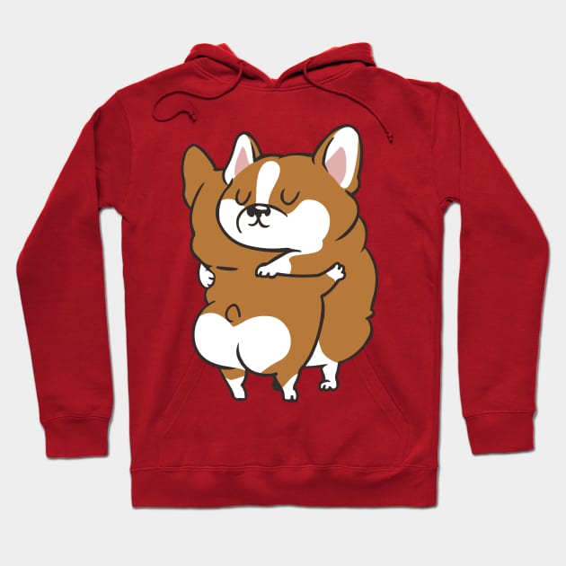 Corgi Hugs Hoodie by huebucket